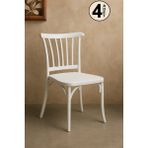 Sandalie Violet Home Mutfak Sandalyesi 4 Adet - Beyaz