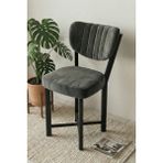 Sandalye 1 Adet Baby Face Kumaş Metal Modern Mutfak Sandalyesi Cafe Balkon Ofis Elma 9814 Gri