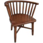 Sandalye 17964 Omurga Klasik Model Kayın Retro Bambu Ayak Parlak Ceviz El Yapım