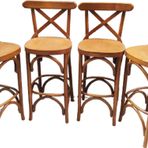 Sandalye 18466 Zus709-279 Capraz Bar Klasik Model Kayin Nature Ceviz Renk Elyapim