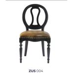 Sandalye 19744 Zus2132 Klasik Model Bej Suni Deri Kumaş Kayın Torna Ayak El Yapım