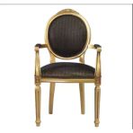 Sandalye 19774 Zus2149 Çizgili Madalyon Model Tam Kolçak Gold Renk Örgü Kumaş