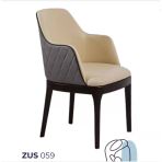 Sandalye 19796 Zus 059 Kolçak Model Gri-Bej Jaguar-Suni Deri Kumaş Ort Ot El Yapı