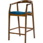 Sandalye Bar 14226 St Zus703-268 Kolcak Yuksek Kayin Bambu Ayak Ceviz El Yapim