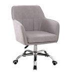 Sandalye Çıkarılabilir ve Yıkanabilir Bilgisayar Sandalyesi, Ofis Sandalyesi, Kaldırılabilir Döner Sandalye, İskandinav Tarzı Kumaş Koltuk, Boş Zaman Çalışma Tuvalet Sand,Light Gray-Size