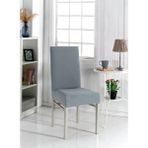 Sandalye Kılıfı Likralı ,lastıklı ,yıkanabilir Piti Kare Desen 1 Adet - 45 x 45 x 60 cm - Gri