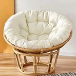 Sandalye Minderi Yuvarlak Sandalye Minderi Sandalye Minderi Polirattan Sandalye Asılı Sandalye Minderi Sandalye Minderi Sandalye Minderi Beyaz 130 x 130 cm