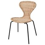Sandalye, Rattan-Siyah