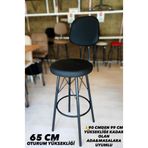 Sandalye Shop Yeni Dolce Bar Sandalyesi Siyah.90 Cmden 99 Cm Yüksekliğe Kadar Olan Ada&masalara Uygundur