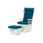 Sandalye Zus301 Model 90477 Mama Puflu Sallanan Ahşap Lake Beyaz Ayak El Yapım