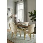 Sanderya Grid Serisi Gold Ayaklı Ceviz 85X170 Mutfak Salon Masa Takımı 4 Sandalye
