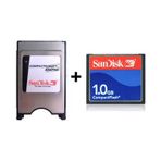 Sandisk 1 GB CF Kart Compact Flash + Pcmcia CF Adaptör