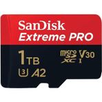 Sandisk 1 Tb Extreme Pro Microsdxc Kart + Sd Adaptör + Rescuepro Deluxe, 200 Mb/s'ye Kadar, A2 Uygul