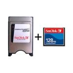 Sandisk 128 MB Compact Flash Hafıza Kartı+Pmcıa Compact Flash Kart Okuyucu