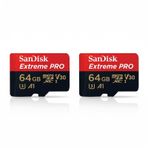 Sandisk 2'li 64GB Extreme Pro SDSQXCU-064G-GN6MA Mıcro-Sd Hafıza Kartı