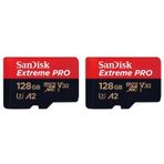 Sandisk 2'li Extreme Pro SDSQXCD-128G-GN6MA 128 GB Micro Sd Hafıza Kartı (Resmi Distribütör Garantili)