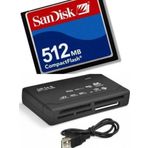Sandisk 512 Mb Compact Flash Hafıza Kartı - Usb 2.0 Çoklu Kart Okuyucu