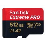 Sandısk 512Gb Extreme Pro Sdxc Uhs-I A2 200Mb/S Microsd Card Sdsqxcd-512G-Gn6ma