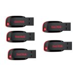 SanDisk Cruzer Blade SDCZ50-016G-B35 16 GB USB 2.0 Flash Bellek 5'li