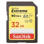 SanDisk Extreme 32 GB SDHC Speicherkarte bis zu 90 MB/Sek, Class 10, U3, V30, FFP