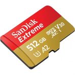 Sandisk Extreme 512gb 190mb/S Microsdxc U3 For Aksiyon Kamera Sdsqxav-512g