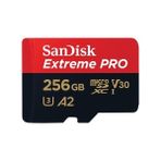 SanDisk Extreme Pro 256GB Micro SDXC UHS-I U3 A2 V30 Hafıza Kartı Yüksek Hız ve Uyumlu Performans