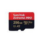 SanDisk Extreme Pro 256GB MicroSDXC Hafıza Kartı – 200MB/s Okuma, 140MB/s Yazma, UHS-I U3 V30 A2, 4K Video ve Oyun Performansı