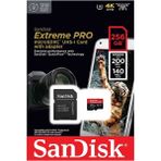 Sandisk Extreme Pro 256GB microSDXC Hafıza Kartı UHS-I 200MB/sn Okuma Hızlı Uygulama Performansı