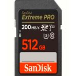 Sandisk Extreme Pro 512GB 200/140MB/S Sdxc V30 Uhs-I U3 Hafıza Kartı