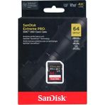 Sandisk Extreme Pro 64GB 200/90MB/S Sdxc V30 Uhs-I U3 4K Sd Hafıza Kartı SDSDXXU-064G-GN4IN - 619659188719