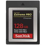 SanDisk Extreme Pro CFexpress hafıza kartı Tip B 128 GB (1.700 MB/s okuma, 1.200 MB/s yazma, RescuePRO Deluxe, sorunsuz RAW videolar, 4K, XQD uyumluluğu)