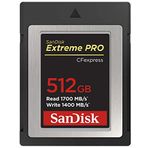 SanDisk Extreme PRO CFexpress Hafıza Kartı Tip B 512 GB (1700 MB/s'ye kadar okuma hızı, RAW 4K video, XQD uyumluluğu, RescuePro Deluxe kurtarma yazılımı)