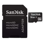 SanDisk microSDHC 16GB hafıza kartı (microSD adaptörü dahil)