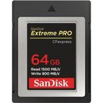 Sandisk Sdcfe-064G-Gn4Nn Extreme Pro Cfexpress Card Type B, 64Gb, 1500Mb/S Read, 800Mb/S Write