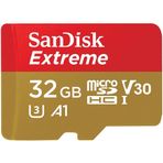 Sandisk SDSQXAF-032G-GN6AA 32 GB Extreme MicroSDhC 100 MB/sn'e kadar Drone ve Aksiyon Kamerası için Hafıza Kartı