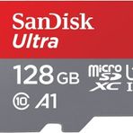 SanDisk Ultra 128 GB microSDXC UHS-I kartı, Chromebook için, SD adaptörlü ve 140 MB/sn'ye kadar.