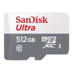 Sandisk Ultra 512GB Micro SD Hafıza Kartı 100MB/S Hız Class 10 ile Yüksek Performans