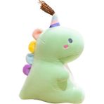 SandMister Karikatür Şeker Sevimli Dinozor Bebek Peluş Oyuncak Bebek Konfor Yastık (Yurt Dışından) - Yeşil