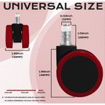 Sandofis Black-Red Ofis Koltuğu Tekerleği, Çap 50 mm,Ofis Koltuk Yedek parçaları