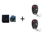 Sanec 1 Kanal DC12V 10A Röle +2 Adet 2 Kanal Rf Uzaktan Kumanda 433MHZ