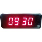 SANEC Çift Taraflı Dijital Led Duvar ve Masa Saati ve Derece - Kırmızı (Kasa Ölçüleri: 16x40 cm)