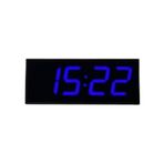 SANEC Dijital Led Duvar ve Masa Saat Derece ve Nem - Mavi (Kasa Ölçüsü: 15x37 cm)