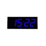 SANEC Dijital Led Duvar ve Masa Saat ve Derece - Mavi (Kasa Ölçüsü: 12x30 cm)