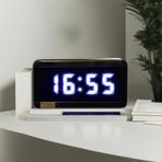 SANEC Dijital Led Duvar ve Masa Saati Derece ve Nem - Beyaz (Kasa Ölçüleri: 7x17 cm)