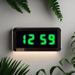 SANEC Dijital Led Duvar ve Masa Saati Derece ve Nem - Yeşil (Kasa Ölçüleri: 7x17 cm)