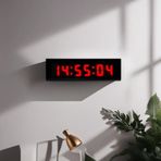 SANEC Dijital Led Duvar ve Masa Saati - Kırmızı (Kasa Ölçüsü: 7x26 cm)