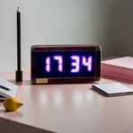 SANEC Dijital Led Duvar ve Masa Saati - Pembe (Kasa Ölçüleri: 7x17 cm)