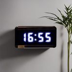 SANEC Dijital Led Duvar ve Masa Saati ve Derece - Beyaz (Kasa Ölçüleri: 7x17 cm)