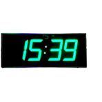SANEC Dijital Led Duvar ve Masa Saati ve Derece - Yeşil (Kasa Ölçüsü: 16x40 cm)
