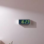 SANEC Dijital Led Duvar ve Masa Saati - Yeşil (Kasa Ölçüsü: 12x30 cm)